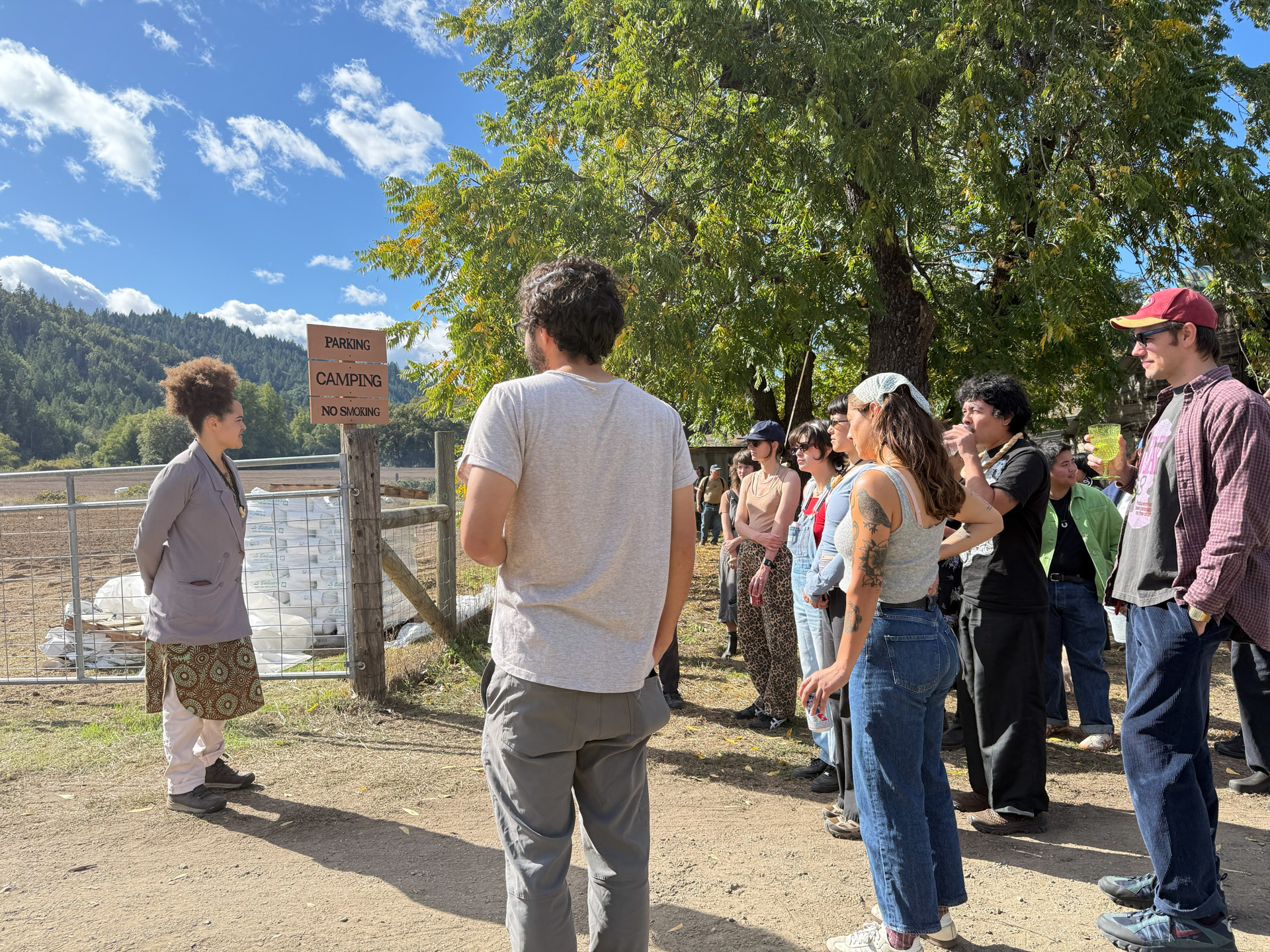 Attendees gathered listening to presentation